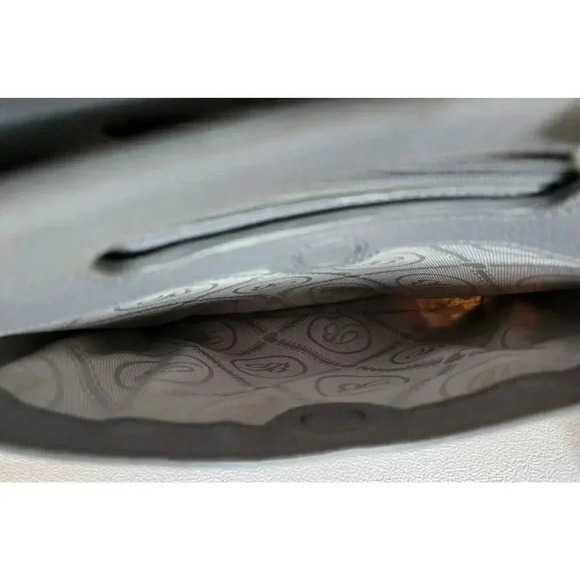 Brighton Sharona Dove Gray Handled Satchel Crossbody Purse Croc Embossed - Picture 14 of 16